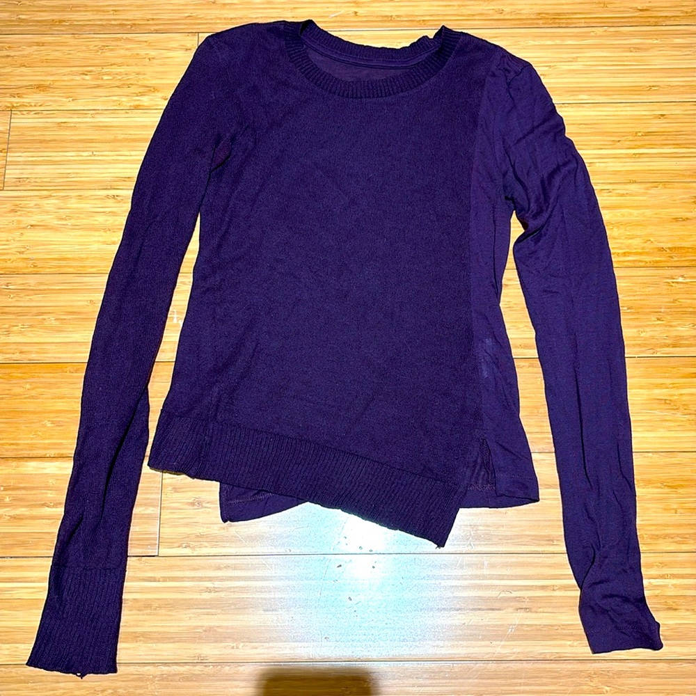 Asymmetrical, mixed media Rag & Bone sweater